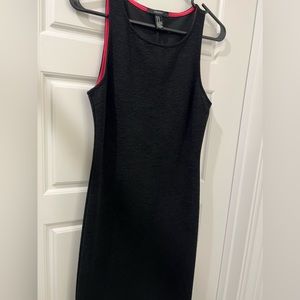 Black bodycon midi dress high kneck- forever 21